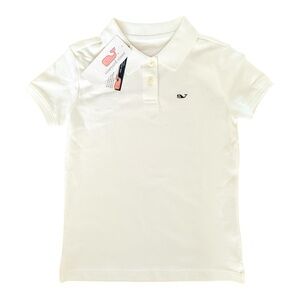 Vineyard Vines XS Girls White Classic Polo - New